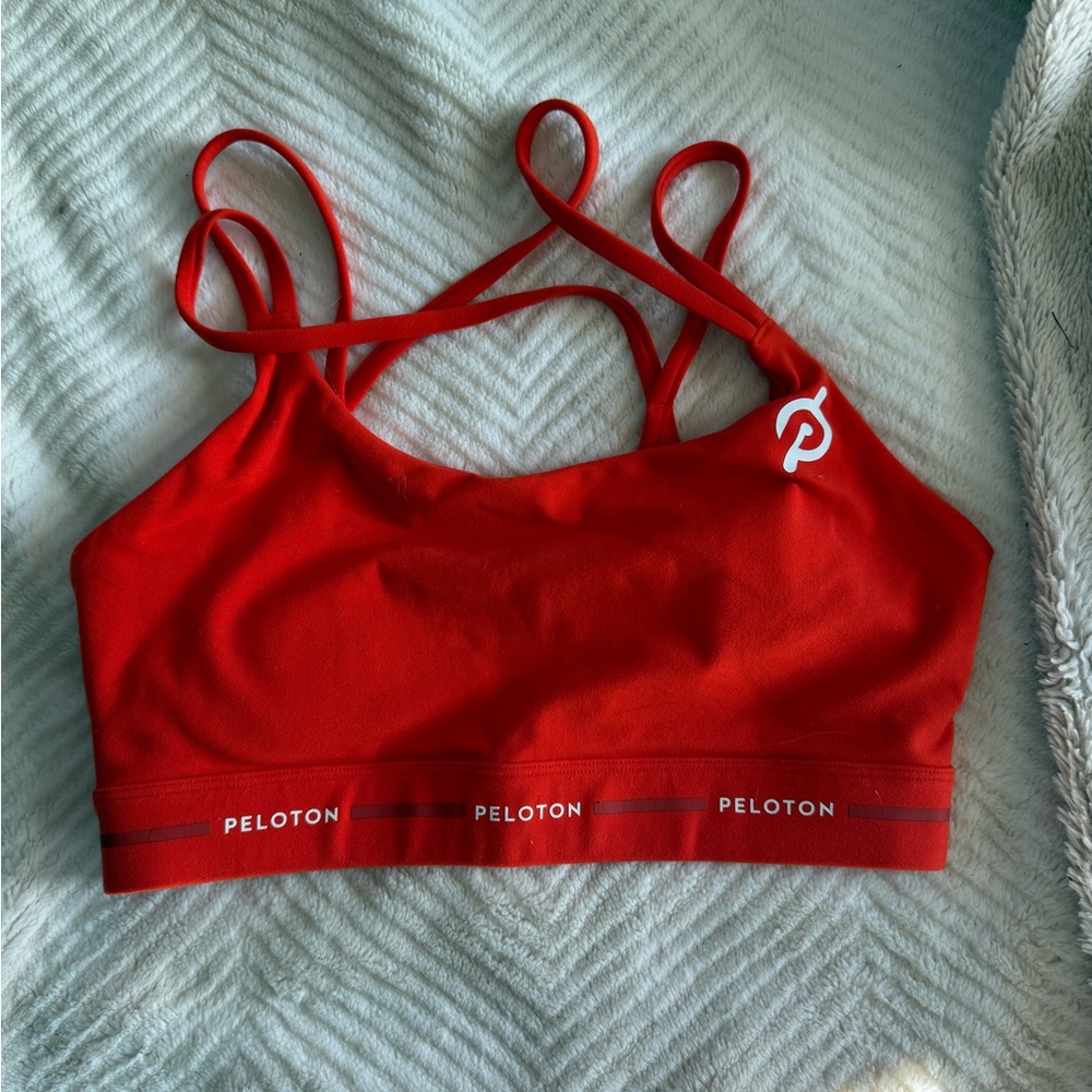 Peloton Vibrant Red Sports Bra